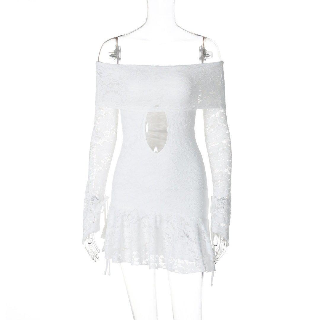 Dame Off-Shoulder Minikjole med spidse detaljer og raffineret cut-out Stilla