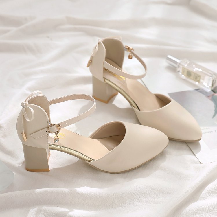 Dame elegante Slingback-pumps med moderne knude-detalje og stabil blokhæl Stilla