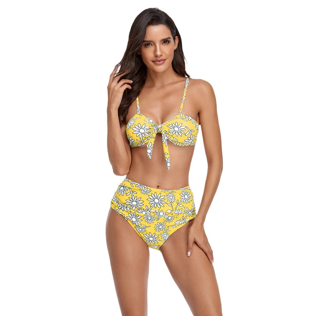Dame Højtaljet Floralprint Bikini Sæt Stilla 1750839672