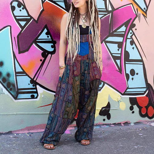 Dame Casual Patchwork-Overalls Stilla