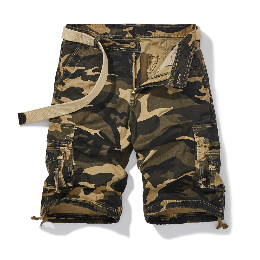 Herren Cargo-Shorts med alsidige lommer og justerbar talje Stilla