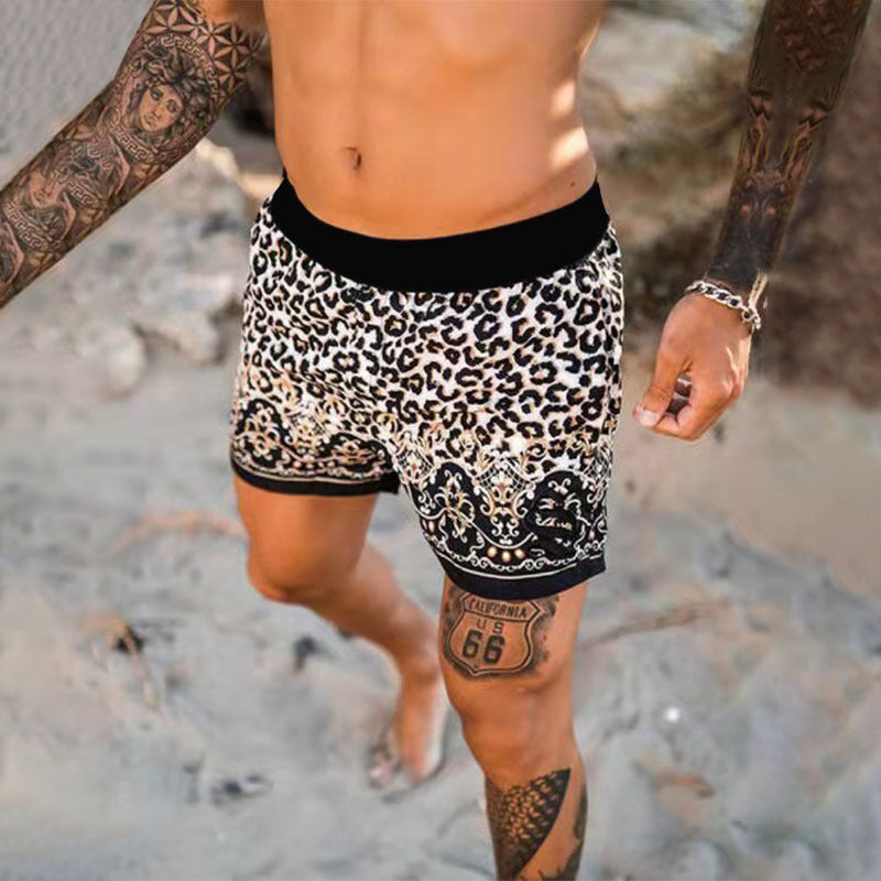 Herre Tropical Print Casual Kort Sæt Stilla