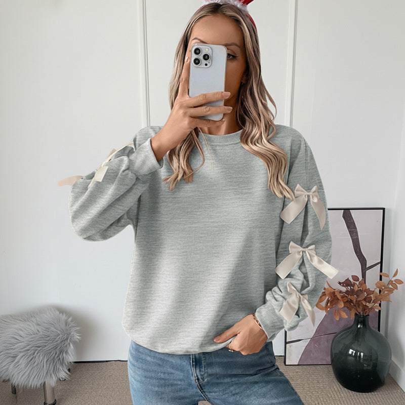 Kvinders oversized sweater med legende sløjfedetaljer Stilla