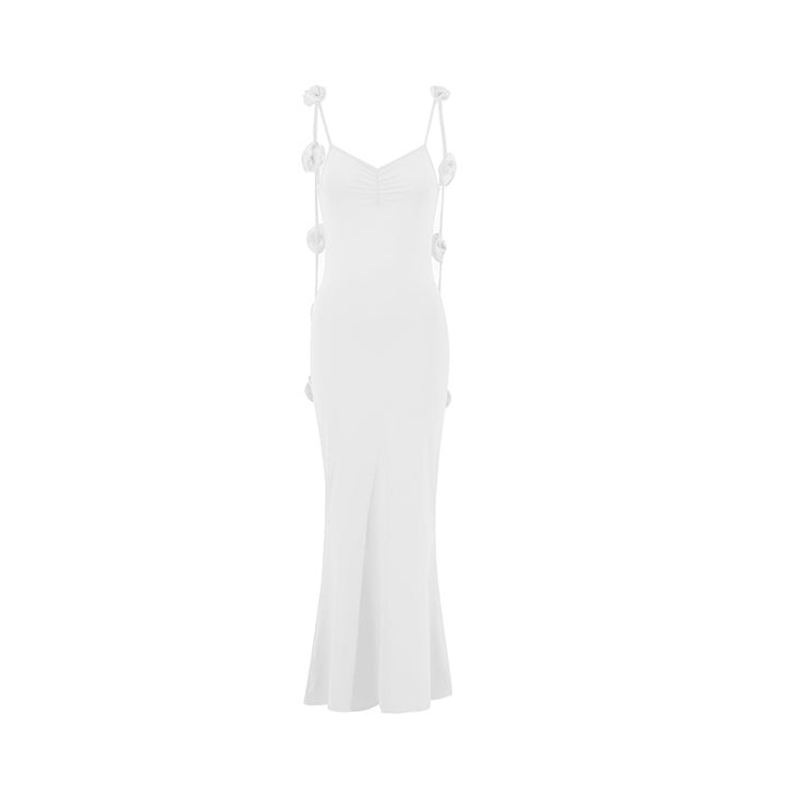 Dame Elegant Maxi Kjole med unikke Flæse Stropper Skovae