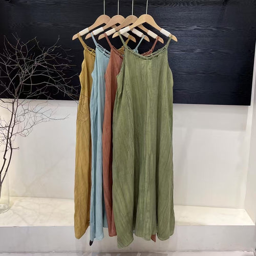 Femme Elegantes Maxi-Kjole med justerbare stropper Stilla