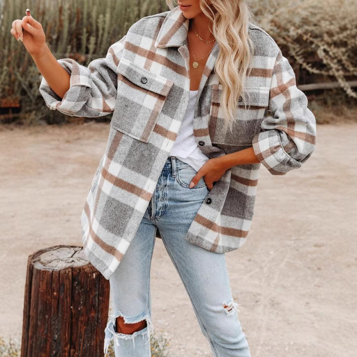 Dame Casual Ternede Overshirt Jakke Stilla