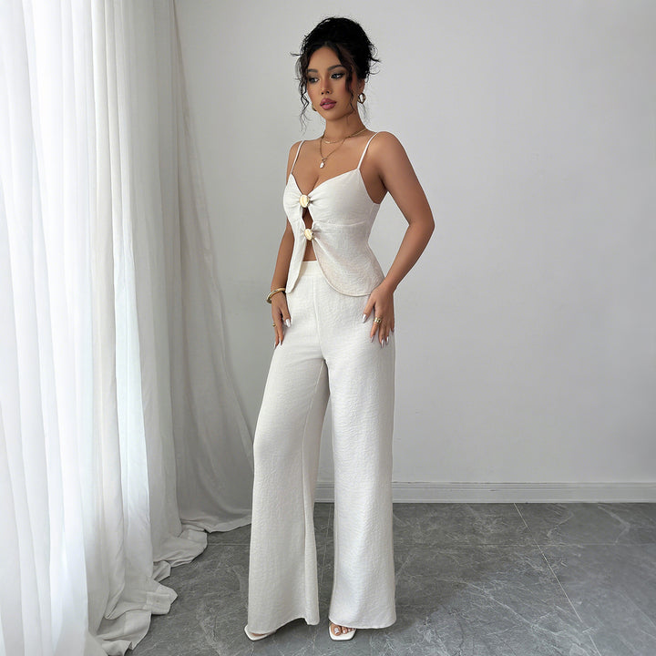 Dame elegant top med smart buksedragt Stilla