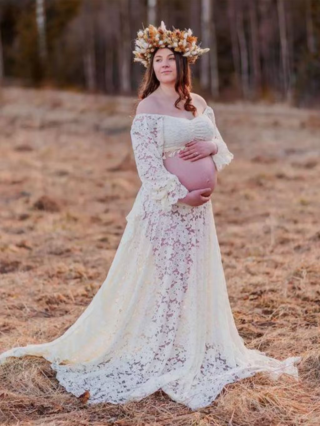 Dame Gravid Spids Kjole Stilla