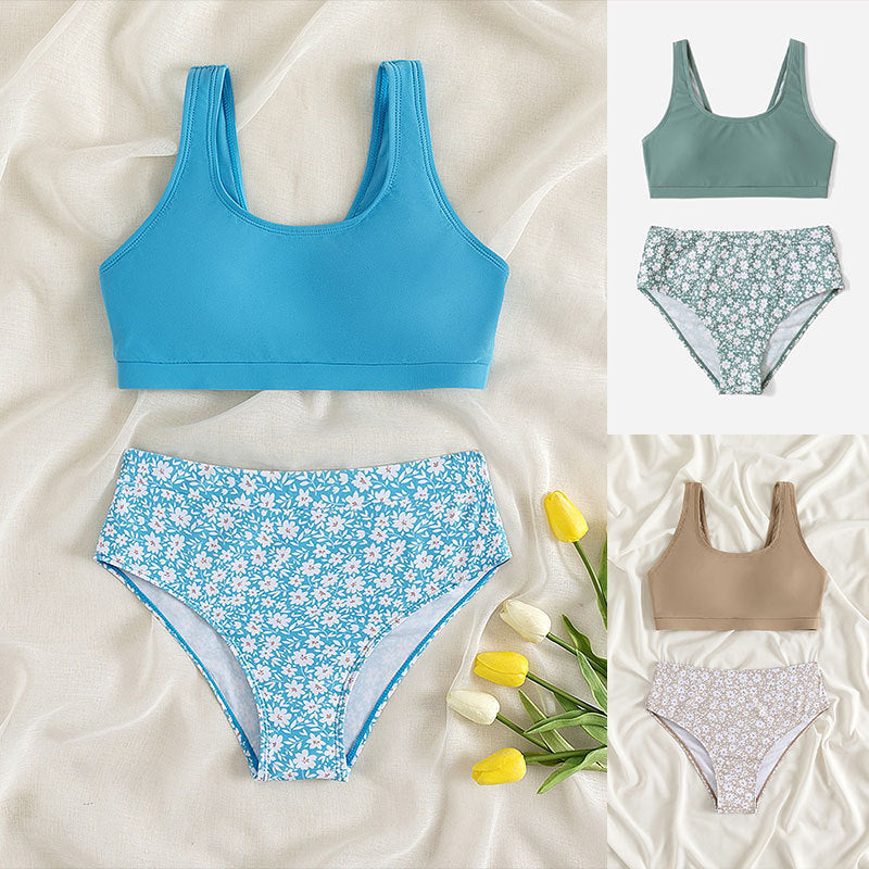 Dame Bikini-sæt med sporty top og høj talje Stilla