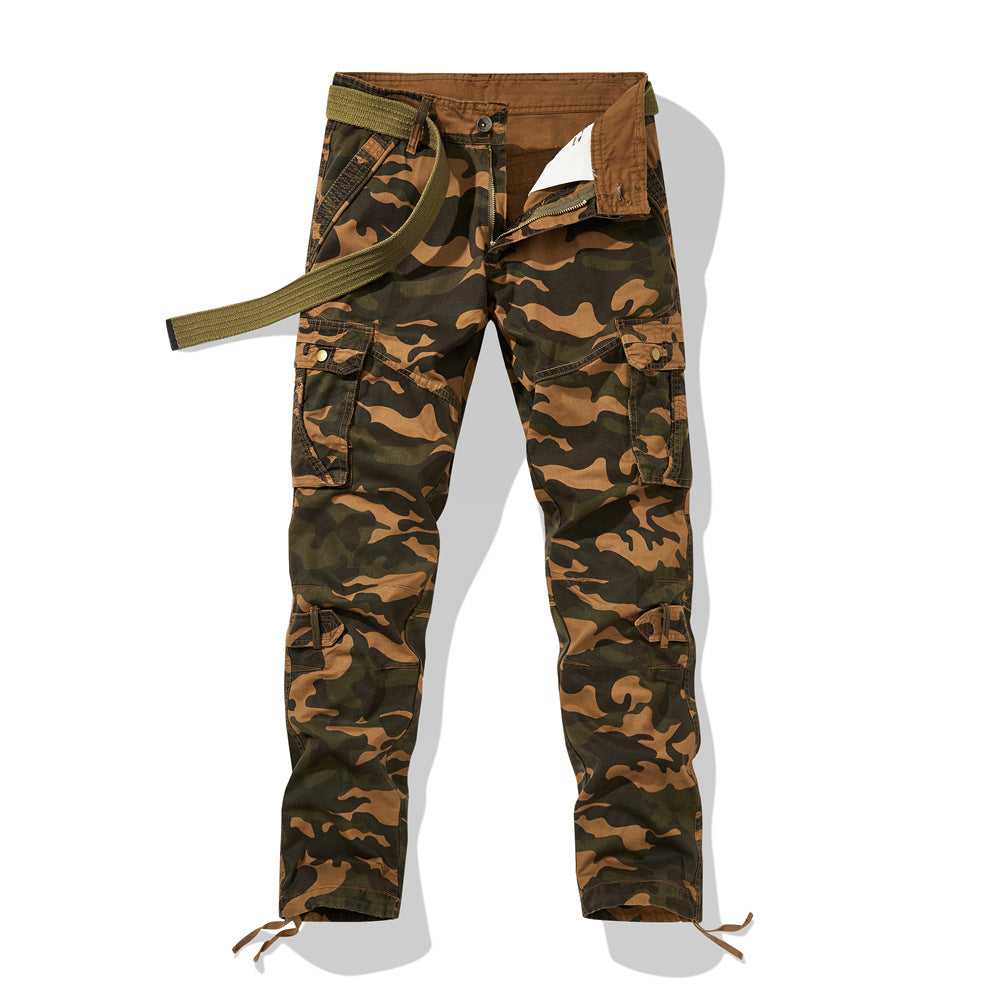 Herrer cargobukser i moderne camouflage-design med justerbar talje Stilla