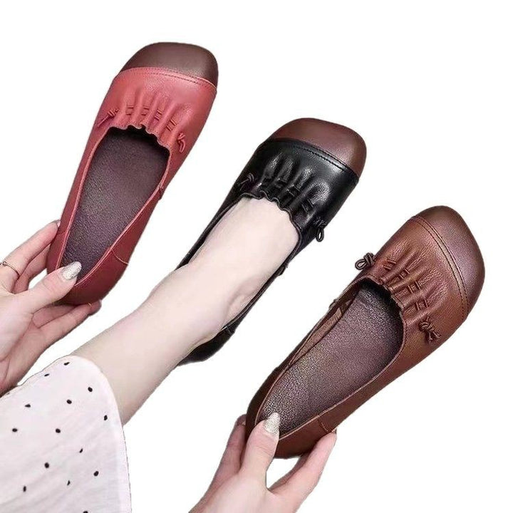 Dame Ballerinas med modefoldedetalje og behagelig sål Stilla