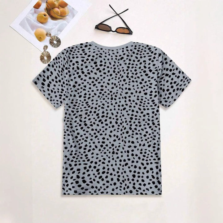 Dame afslappet T-shirt med prikkemønster Stilla