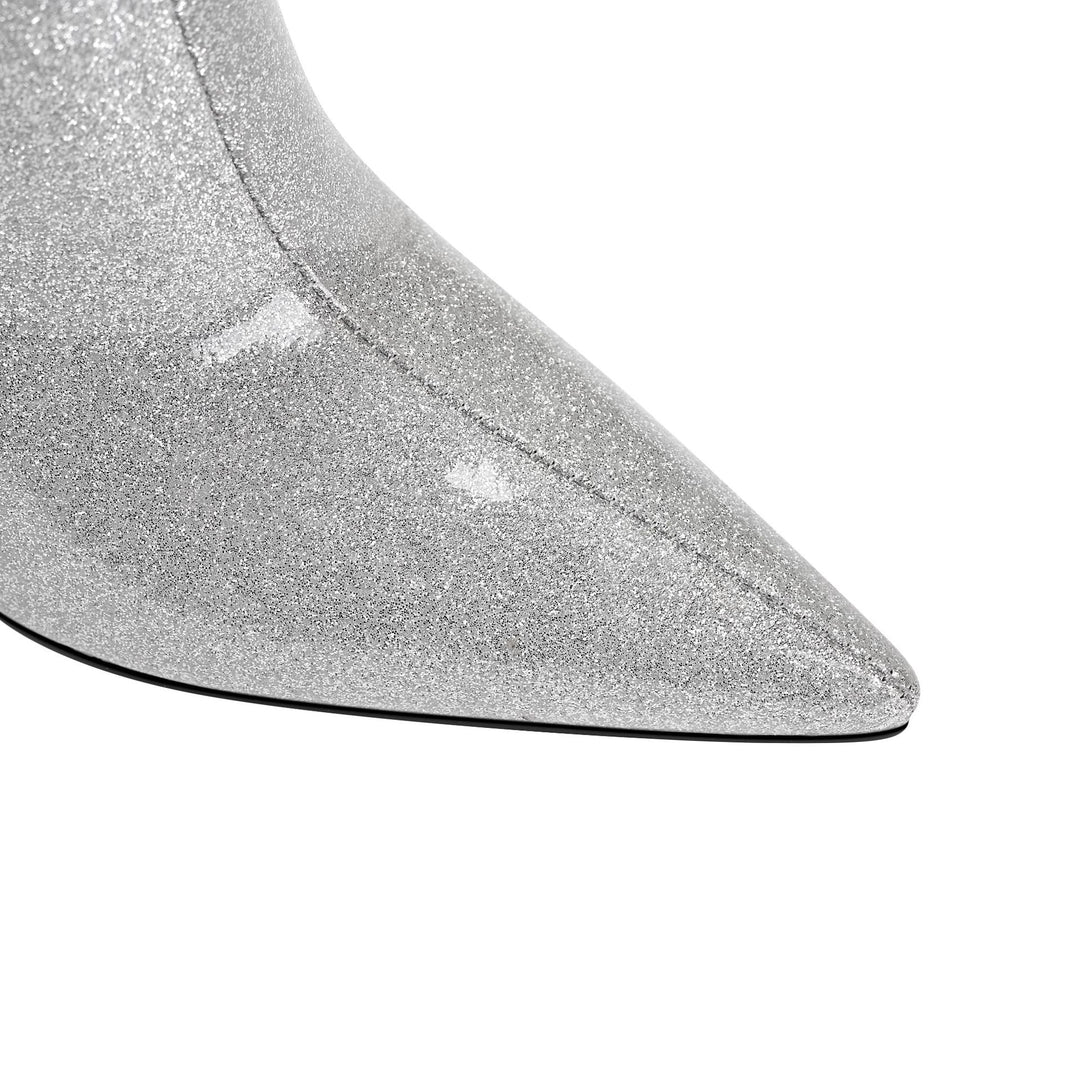 Femme High-Stiletto Over-the-Knee Glimmerstøvler Stilla