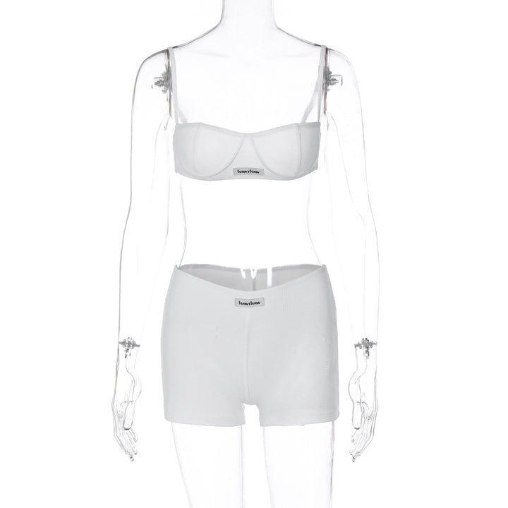 Dame undertøj sæt med bh og shorts i sporty design Stilla