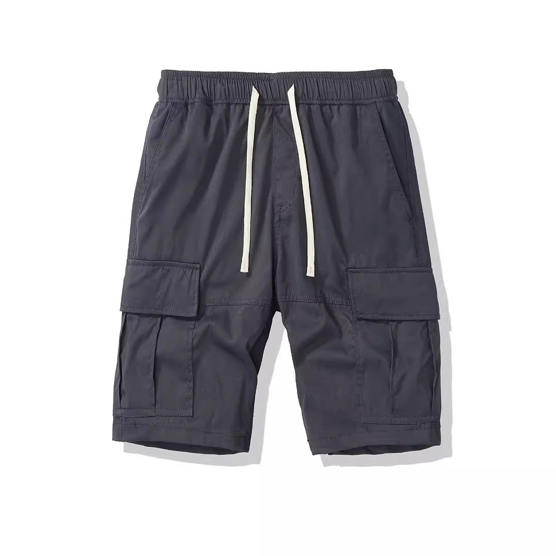 Herren Cargo-Shorts med elastisk talje og flere side lommer Stilla