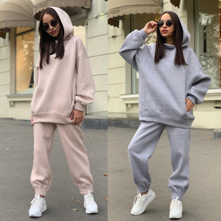 Kvinders sporty hoodie og joggingbukser sæt Stilla
