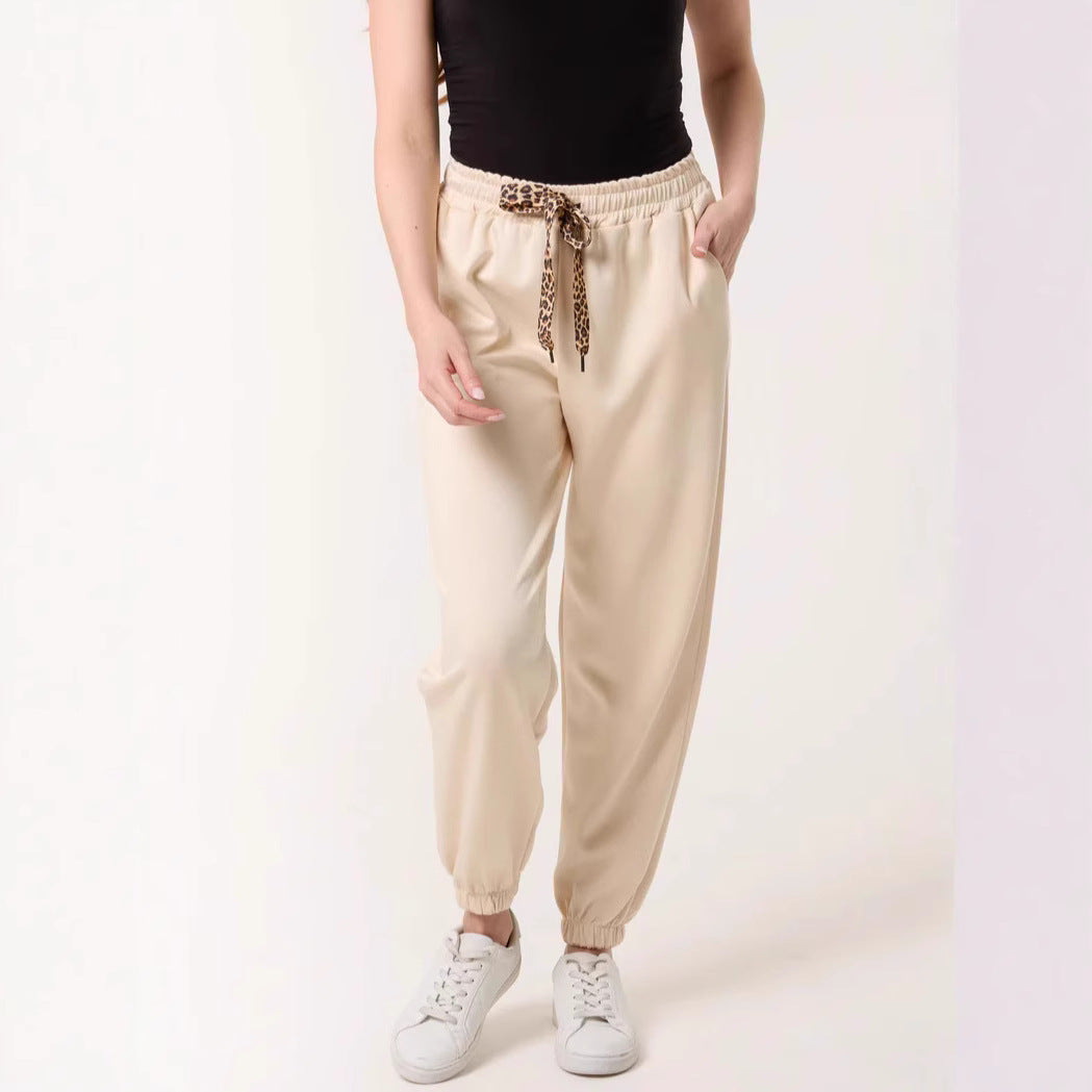 Dame Relaxed Fit Joggebukser med Snor Stilla