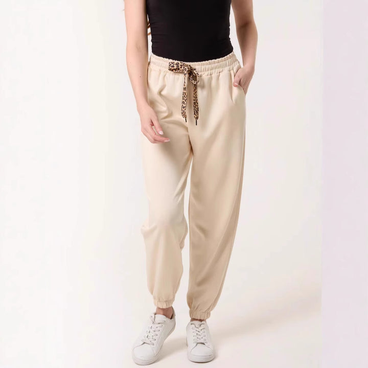 Dame Relaxed Fit Joggebukser med Snor Stilla