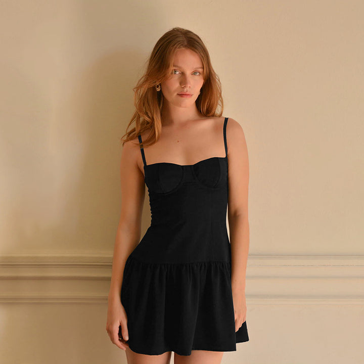 Dame Flirty A-linje Mini Kjole Stilla
