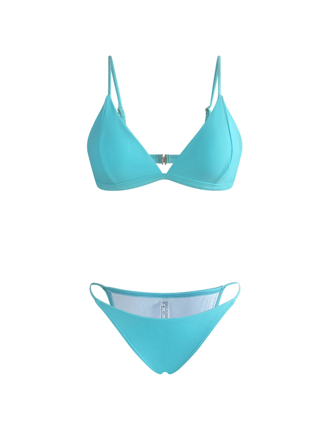 Dame Triangle Bikini-top og gennemsigtig indpakningsnederdel-sæt Stilla