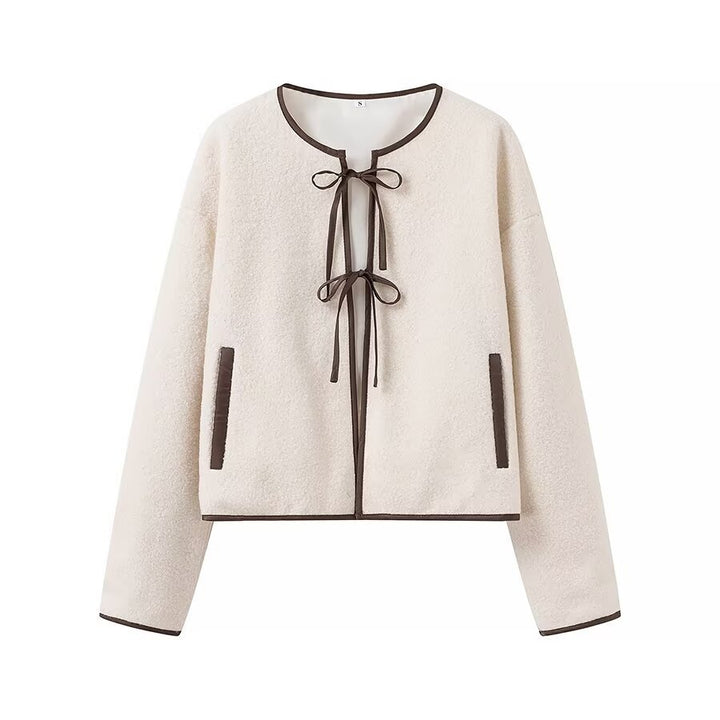 Femme Cozy Fleece Tie-Front Jakke Stilla