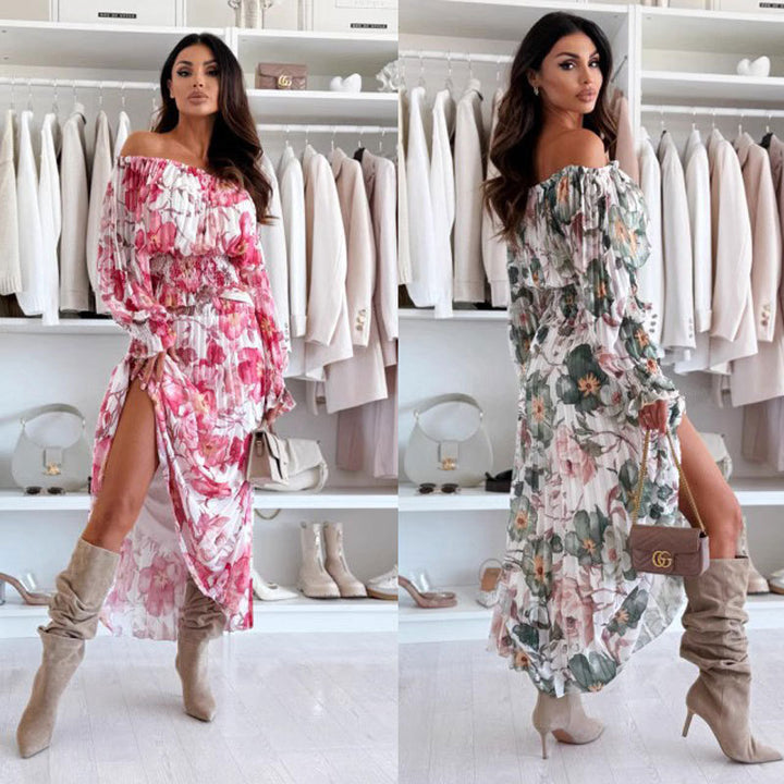Dame Off-Shoulder Florale Maxi Kjole Stilla 1751506841