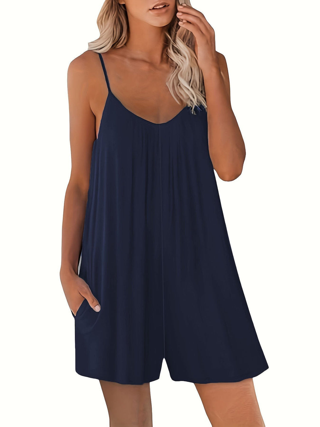 Stilla | Lækre lomme-sommer-enfarvet shorts-overall