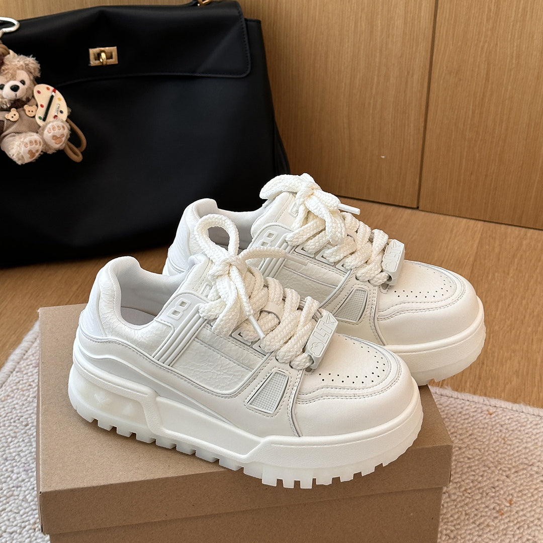 Femme Chunky-sål snørebånd sneakers med struktureret overdel Stilla