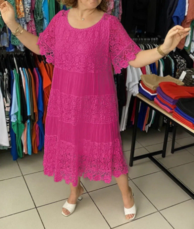 Dame fritidskjole med elegant spidsesmykning Stilla