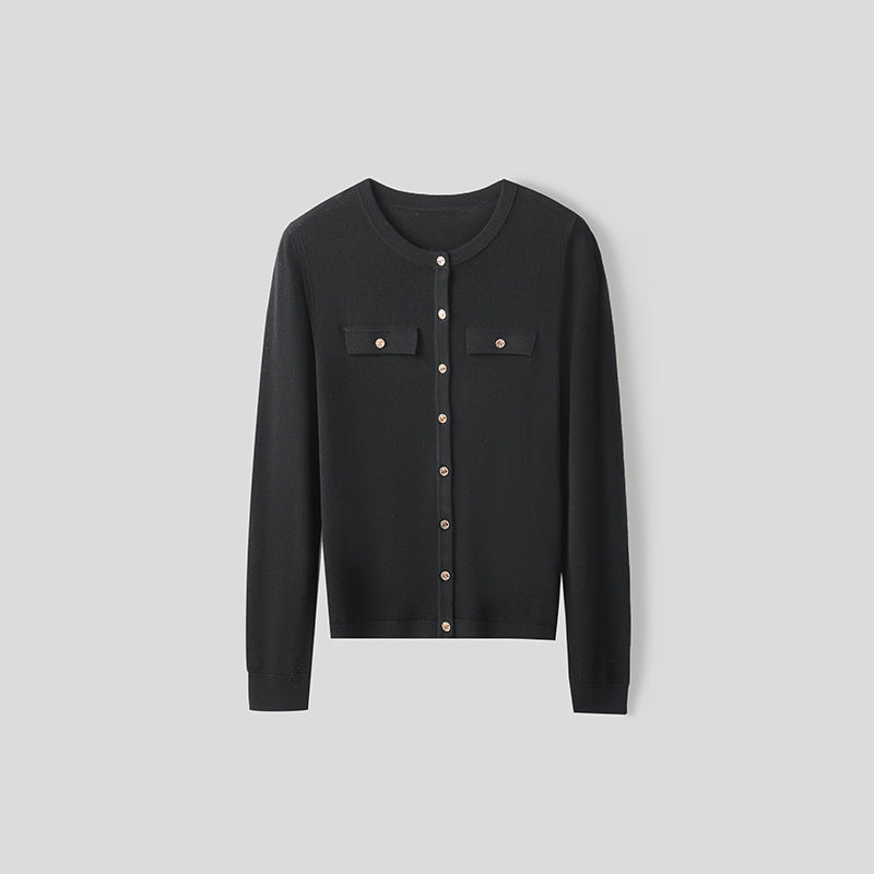 Dame Klassisk Knap-Front Cardigan Stilla