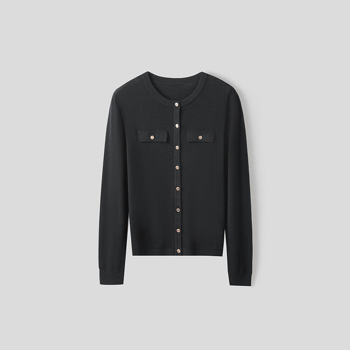 Dame Klassisk Knap-Front Cardigan Stilla