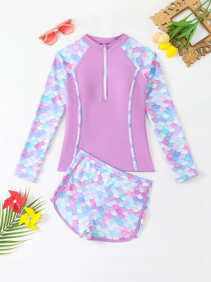 Dame Surfdragt-Sæt med UV-beskyttelse og sporty design Stilla