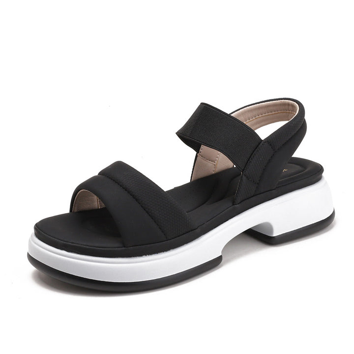 Dame komfortable sandaler med elastiske remme og polstret fodseng Stilla