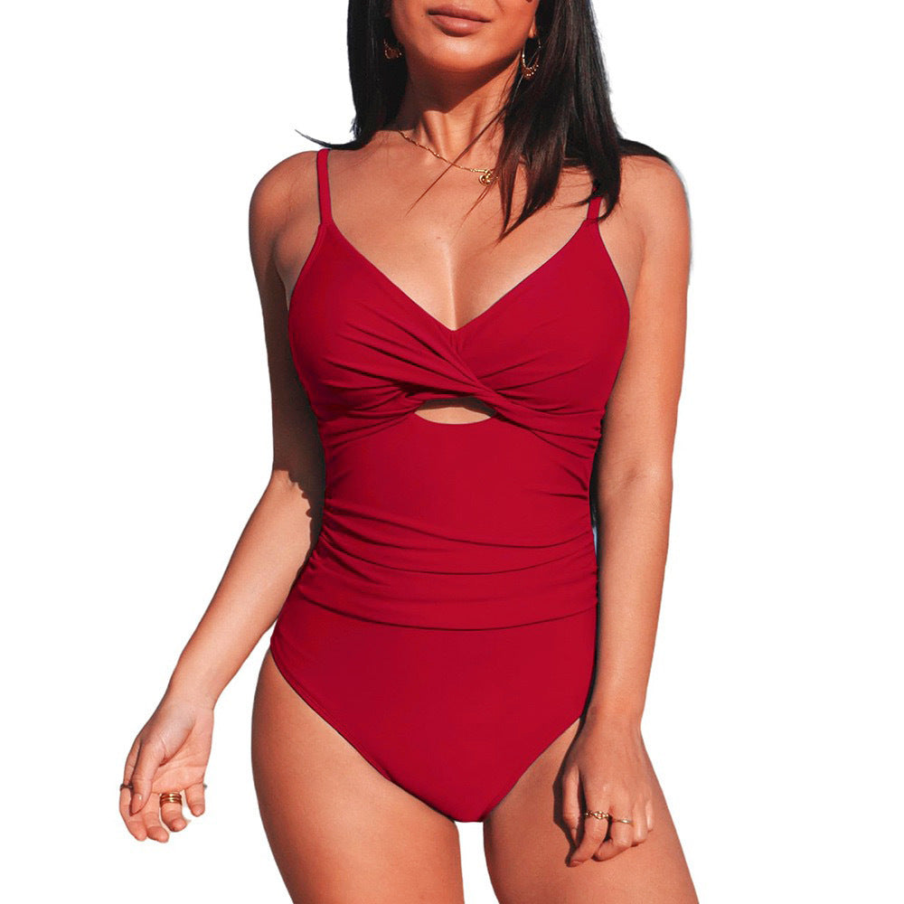 Dame Cut-Out Badedragt med elegant Twist Stilla