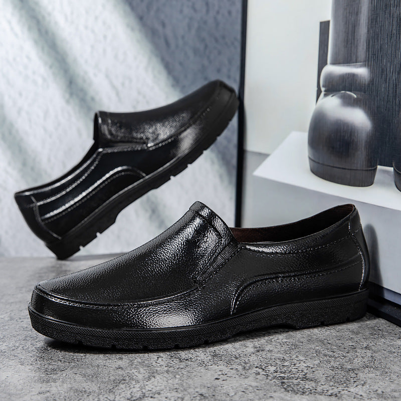 Herre elegante og komfortable slippers i læder med skridsikker sål Stilla