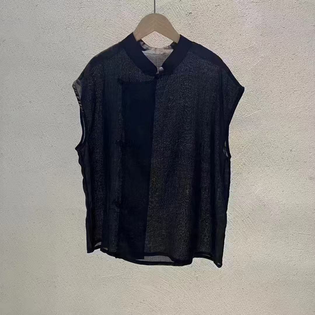 Dame Elegant Kortærmet Chiffonbluse Stilla