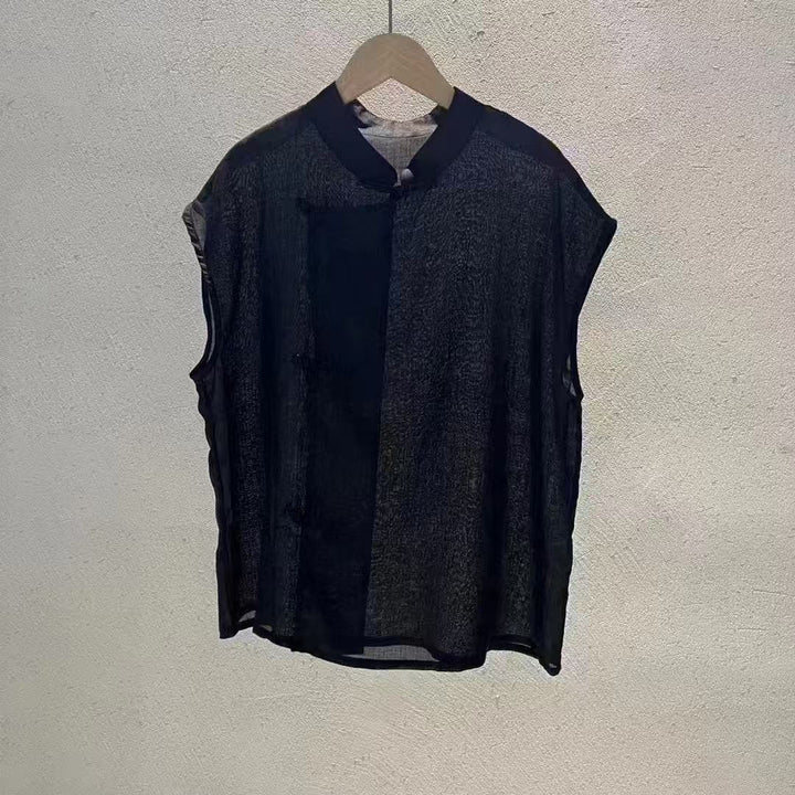 Dame Elegant Kortærmet Chiffonbluse Stilla