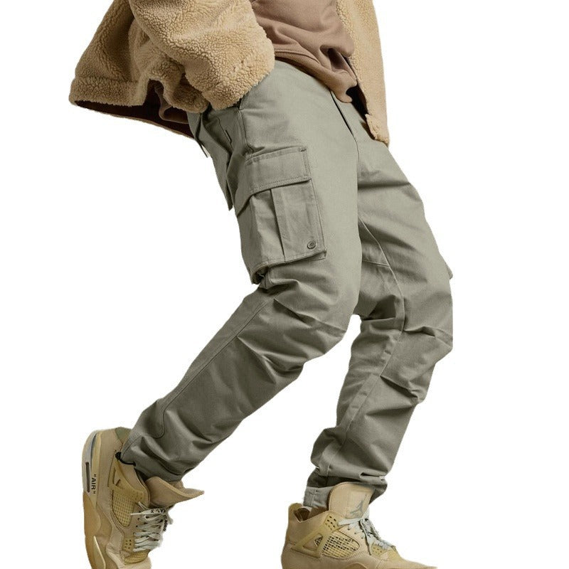Herrer nan urbaner Utility-Jogger med knap-lukket cargolommer og justerbar ankel-snøring Skovae