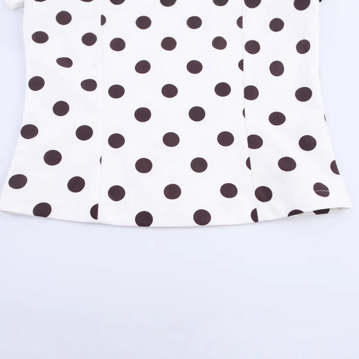 Femme Polka Dot Spaghetti-strop Top med justerbare stropper Stilla