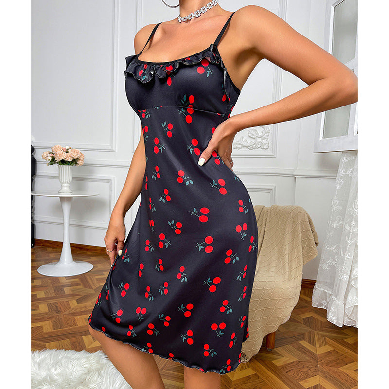 Dame blomsterprint midi kjole Stilla