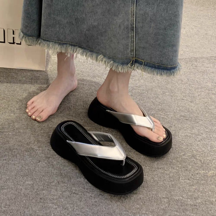 Dame Plateau Tåsplitter med moderigtig knude-design og stabil profil sål Stilla
