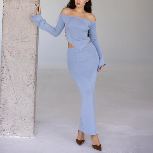 Kvinders elegante sæt med to dele og off-shoulder top Stilla