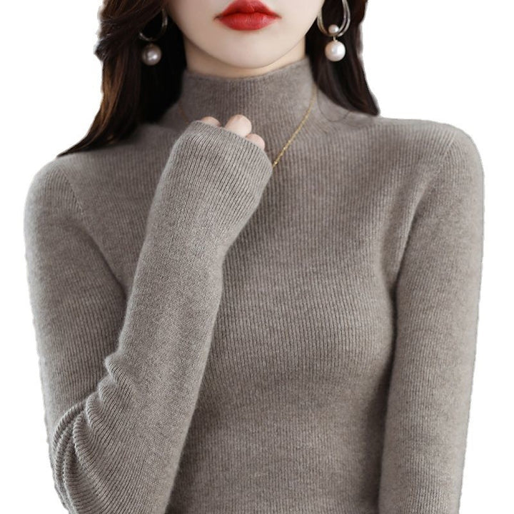 Dame elegant turtleneck sweater lavet af fin strik Stilla