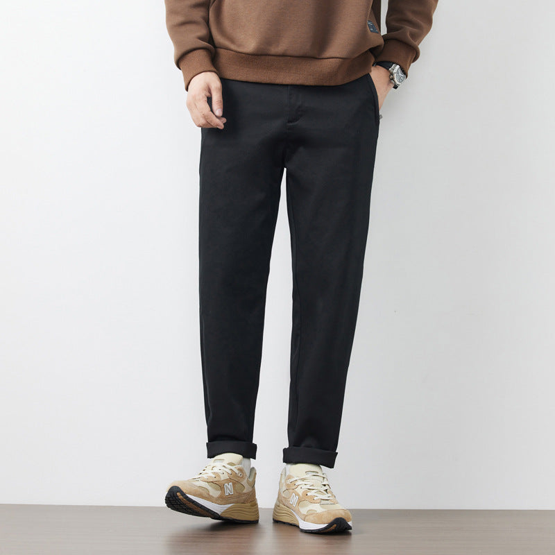 Herrer mode Chino-bukser med elastisk talje og sidelommer Stilla