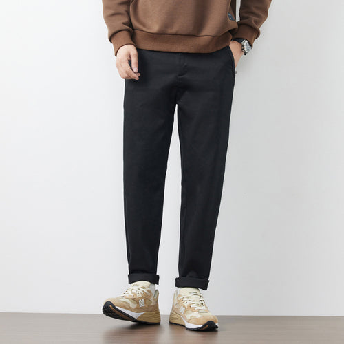 Herrer mode Chino-bukser med elastisk talje og sidelommer Stilla