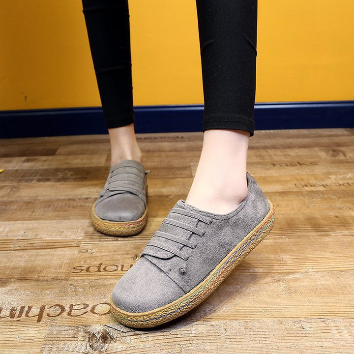 Dame Sneakers med praktisk elastisk lukning og komfortabel jute-sål Stilla