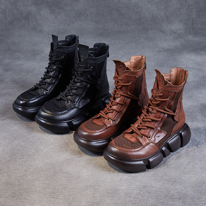 Herrer High-Top Åndbare Sneakers med Chunky-Sål Stilla
