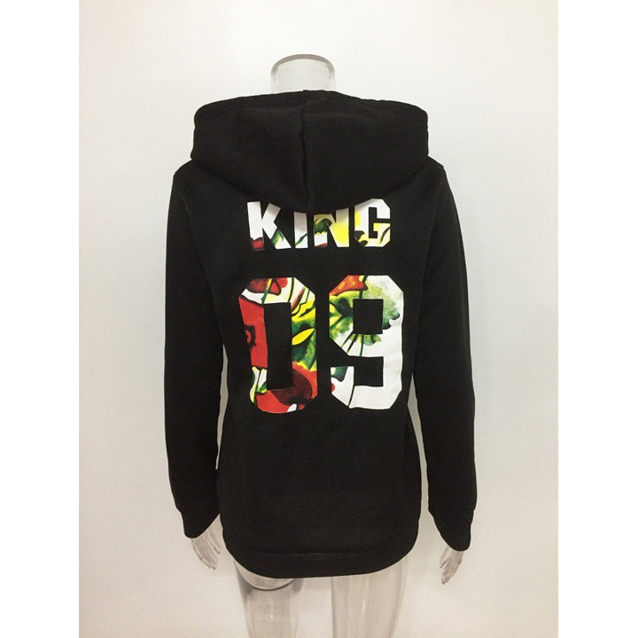 Damerne Motiv Hoodie med blomstermønster og hætte Stilla