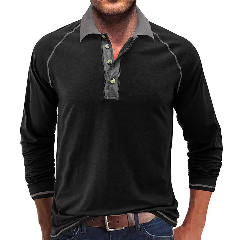 Herrer Langærmet Polo T-shirt Stilla