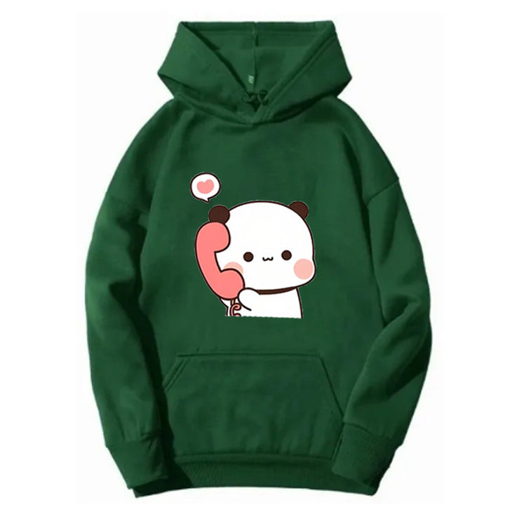 Dame hoodie med legende panda design Skovae